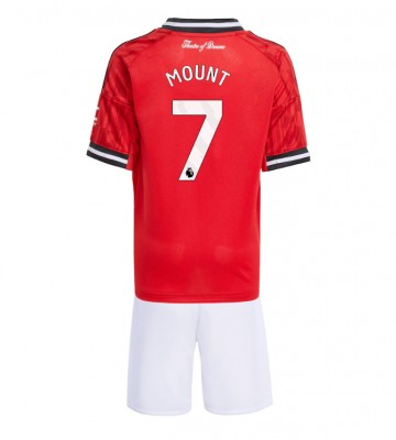 Manchester United Mason Mount #7 Hjemmebanetrøje Børn 2025-26 Kortærmet (+ Korte bukser)